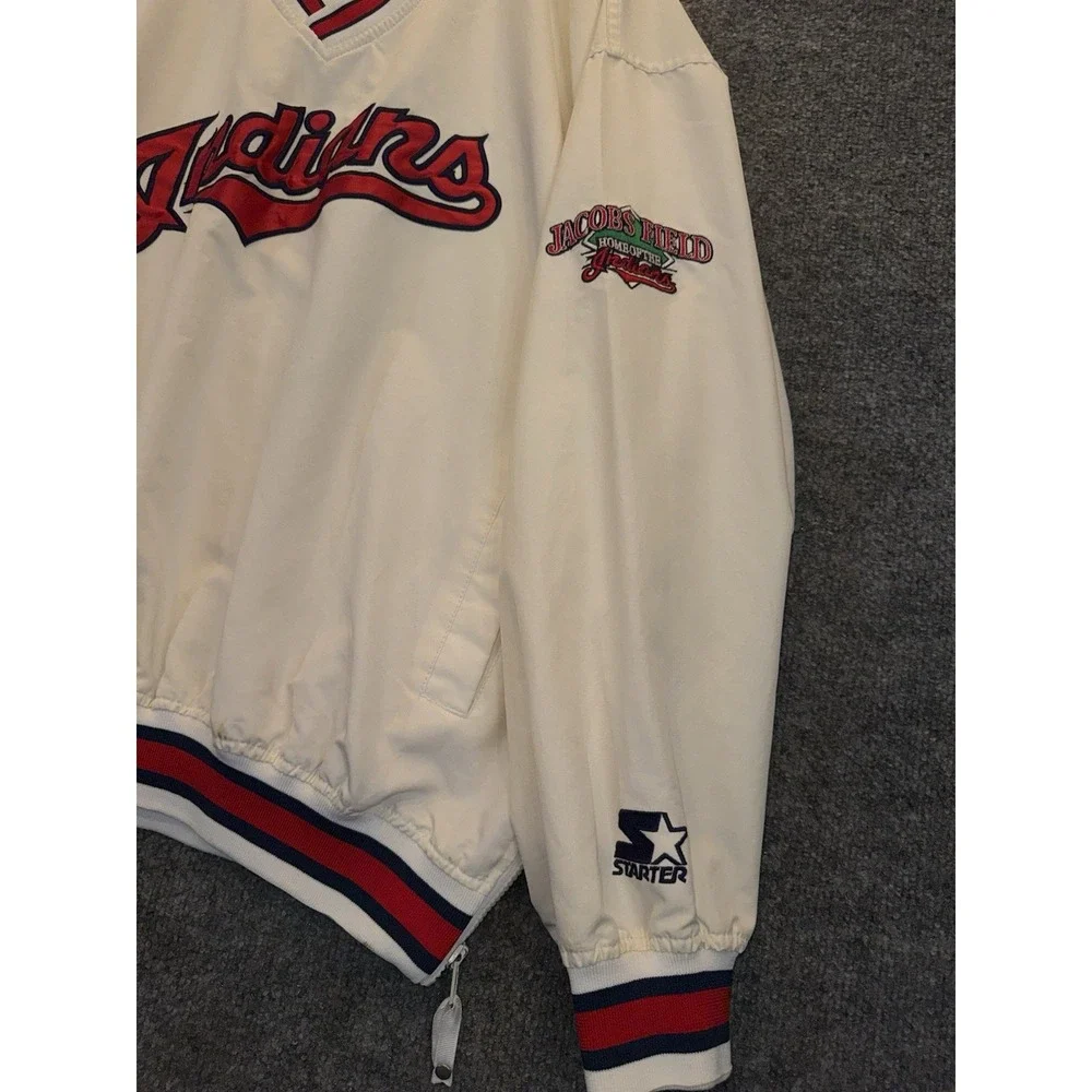 Vintage Starter Cleveland Indians Men's Size Large Jacobs Field Pullover Jacket
